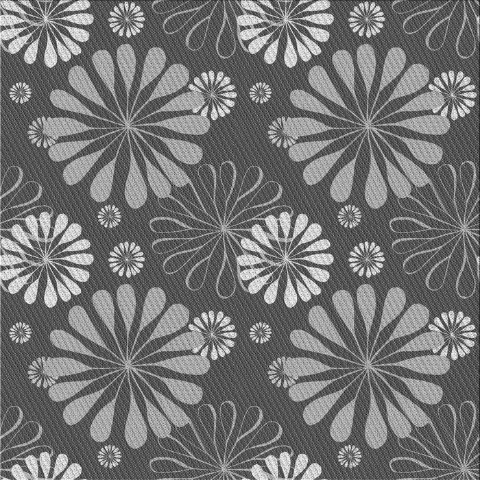 Round Patterned Dark Gray Rug, pat1285gry