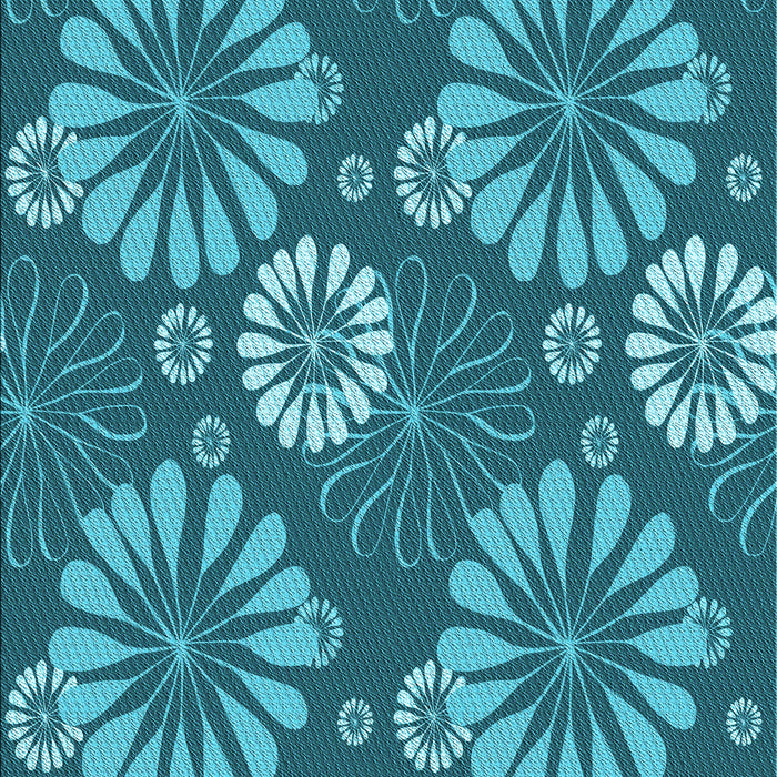 Machine Washable Transitional Teal Green Rug, wshpat1285lblu