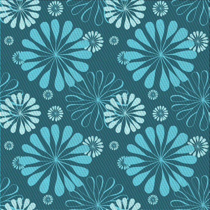 Round Patterned Teal Green Rug, pat1285lblu