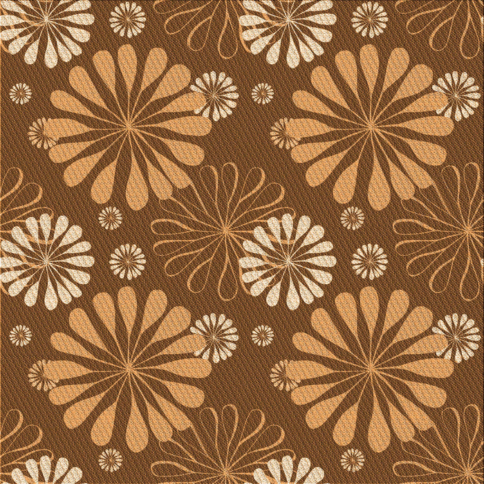 Round Machine Washable Transitional Saddle Brown Rug, wshpat1285org