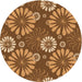 Square Machine Washable Transitional Saddle Brown Rug in a Living Room, wshpat1285org