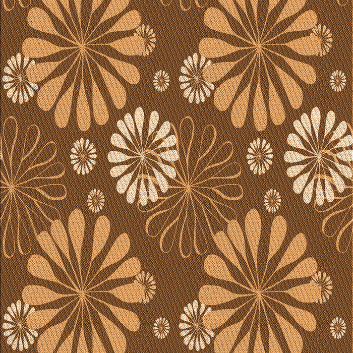 Patterned Saddle Brown Rug, pat1285org