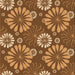 Round Patterned Saddle Brown Rug, pat1285org