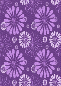 Machine Washable Transitional Purple Rug, wshpat1285pur