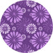 Square Patterned Purple Rug, pat1285pur