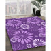 Patterned Purple Rug in Family Room, pat1285pur