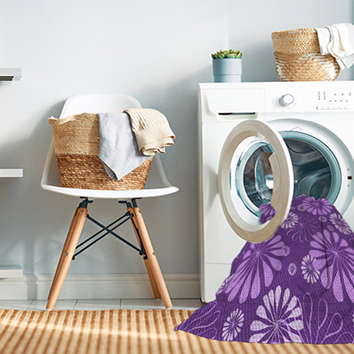 Machine Washable Transitional Purple Rug in a Washing Machine, wshpat1285pur