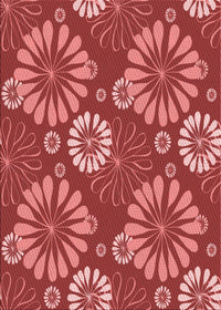 Machine Washable Transitional Red Rug, wshpat1285rd