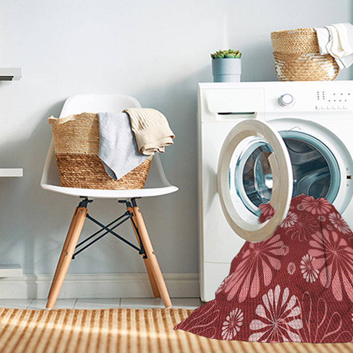 Machine Washable Transitional Red Rug in a Washing Machine, wshpat1285rd
