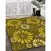 Patterned Yellow Rug in Family Room, pat1285yw