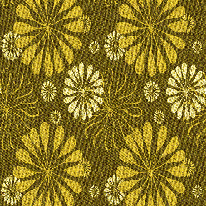 Machine Washable Transitional Yellow Rug, wshpat1285yw
