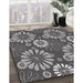 Patterned Dark Gray Novelty Rug in Family Room, pat1285