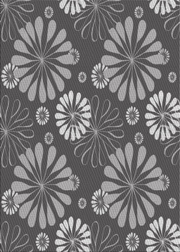 Patterned Dark Gray Novelty Rug, pat1285