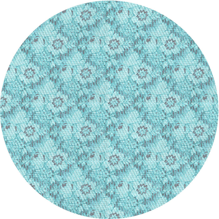 Square Patterned Blue Rug, pat1286lblu