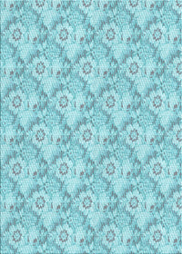 Machine Washable Transitional Blue Rug, wshpat1286lblu