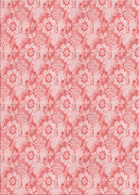 Machine Washable Transitional Red Rug, wshpat1286rd