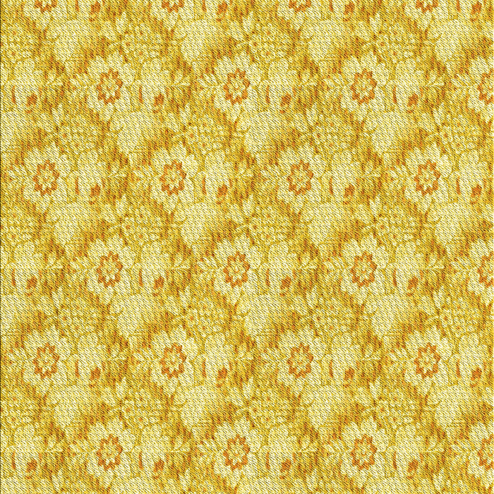 Machine Washable Transitional Bold Yellow Rug, wshpat1286yw