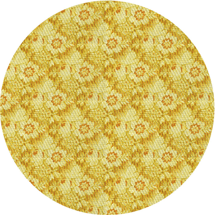Square Patterned Bold Yellow Rug, pat1286yw