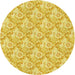 Square Patterned Bold Yellow Rug, pat1286yw