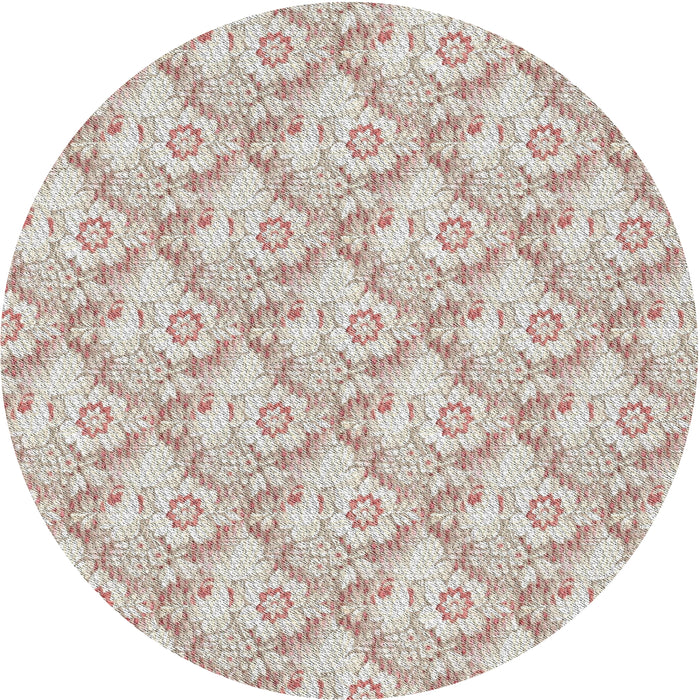 Square Machine Washable Transitional Dark Almond Brown Rug, wshpat1286