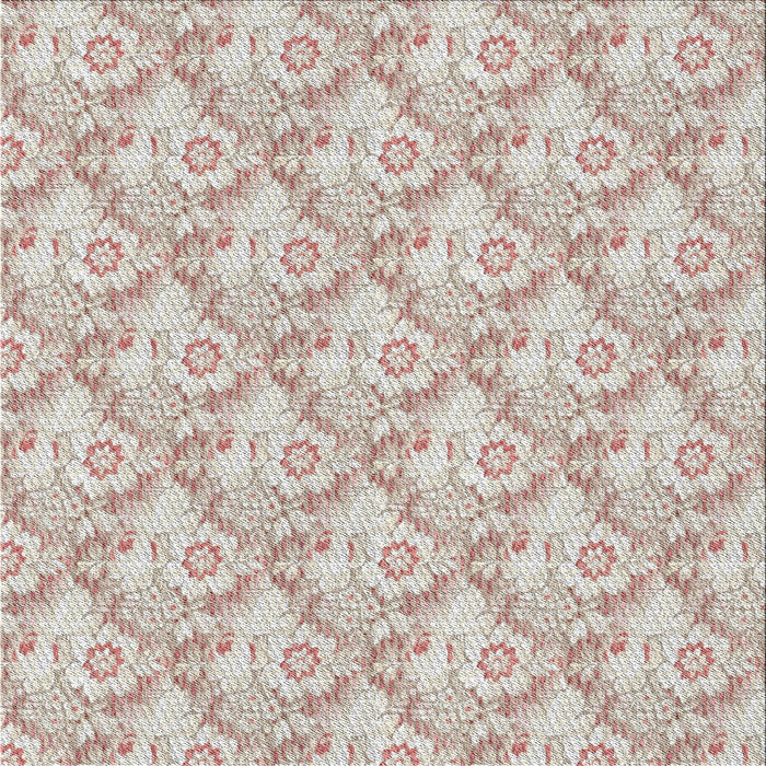 Square Patterned Dark Almond Brown Novelty Rug, pat1286