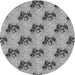 Square Patterned Ash Gray Rug, pat1287gry