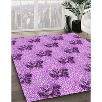 Patterned Violet Purple Rug, pat1287pur