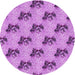 Square Patterned Violet Purple Rug, pat1287pur