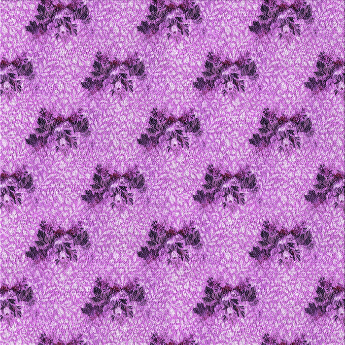 Round Patterned Violet Purple Rug, pat1287pur