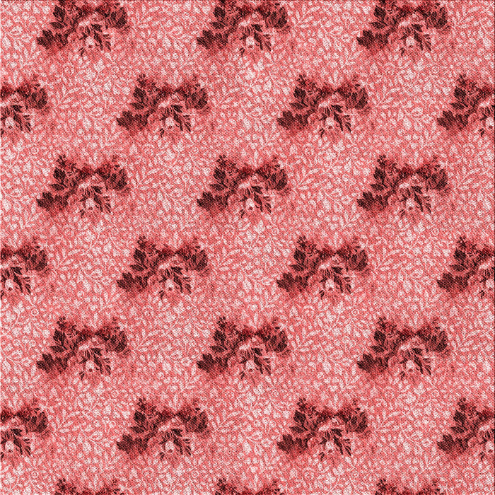 Round Machine Washable Transitional Light Coral Pink Rug, wshpat1287rd