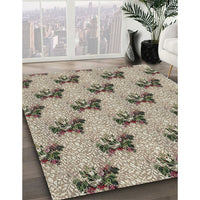 Patterned Brown Novelty Rug, pat1287