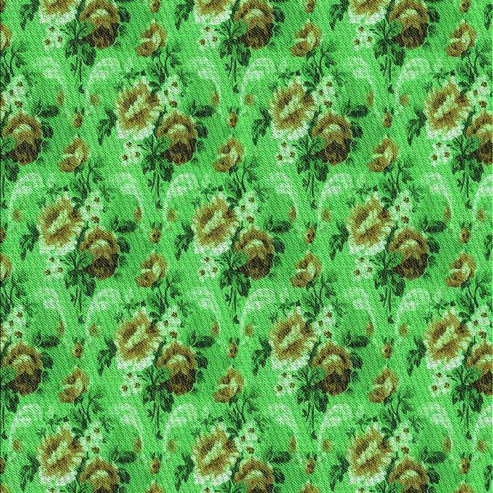 Patterned Dark Lime Green Rug, pat1288grn