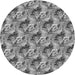 Square Patterned Cloud Gray Rug, pat1288gry