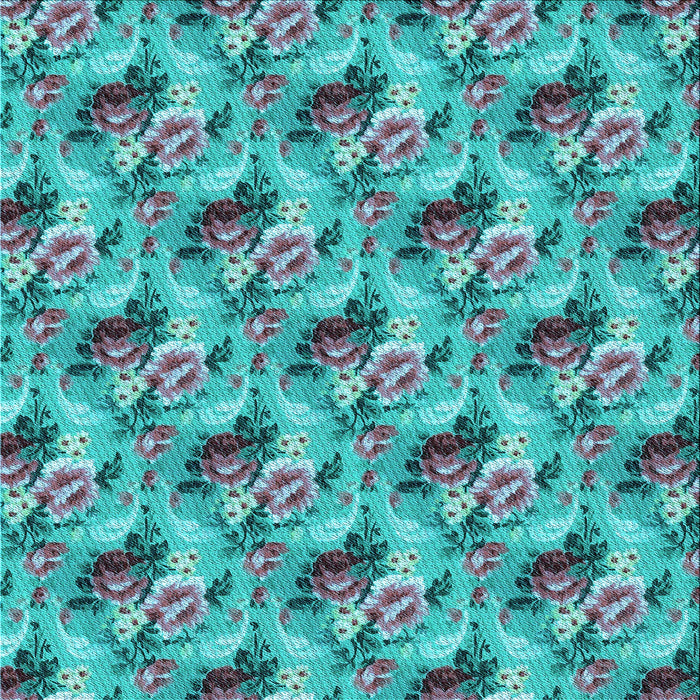 Round Machine Washable Transitional Bright Turquoise Blue Rug, wshpat1288lblu