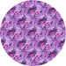 Square Machine Washable Transitional Violet Purple Rug in a Living Room, wshpat1288pur