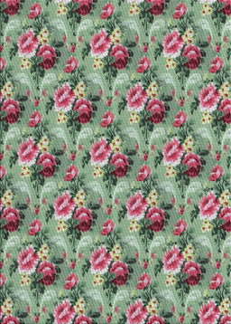 Patterned Green Novelty Rug, pat1288