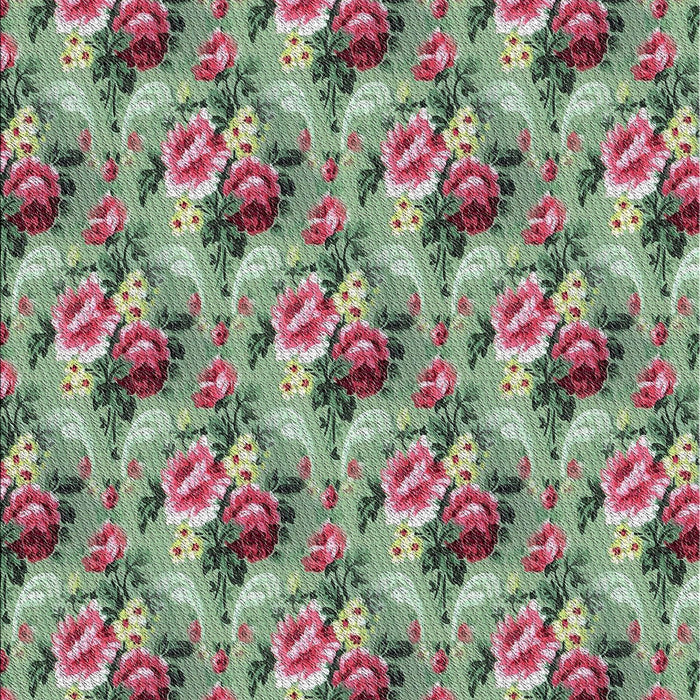 Patterned Green Novelty Rug, pat1288