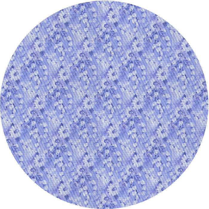Square Patterned Light Slate Blue Rug, pat1289blu