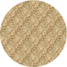 Square Machine Washable Transitional Cinnamon Brown Rug in a Living Room, wshpat1289brn