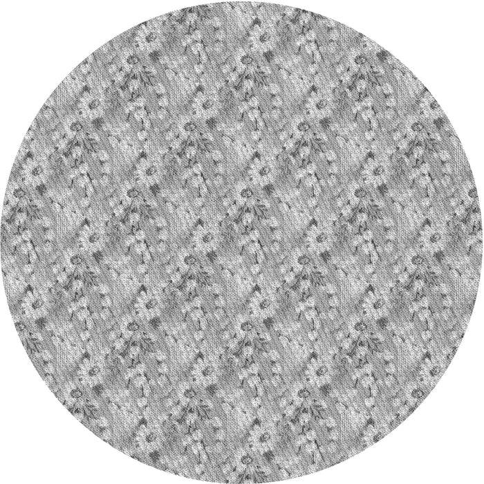 Square Patterned Platinum Silver Gray Rug, pat1289gry