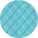 Square Machine Washable Transitional Dark Turquoise Green Rug in a Living Room, wshpat1289lblu