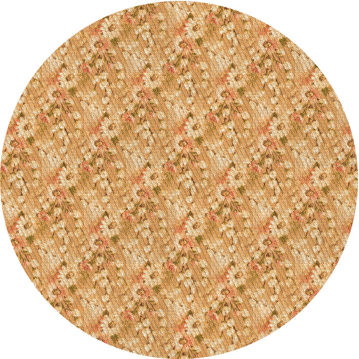 Square Patterned Yellow Orange Rug, pat1289org