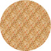 Square Patterned Yellow Orange Rug, pat1289org