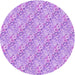 Square Patterned Purple Rug, pat1289pur