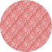 Square Patterned Pastel Pink Rug, pat1289rd