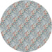 Sideview of Patterned Light Gray Novelty Rug, pat1289