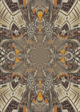 Machine Washable Transitional Light French Beige Brown Rug, wshpat128