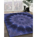 Patterned Royal Blue Rug in Family Room, pat129blu