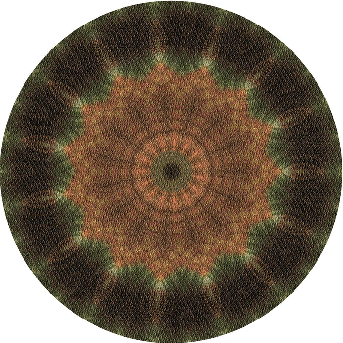 Square Machine Washable Transitional Oak Brown Rug in a Living Room, wshpat129brn