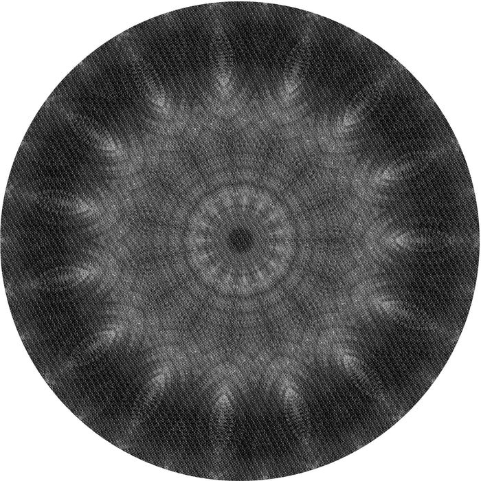 Square Machine Washable Transitional Charcoal Black Rug in a Living Room, wshpat129gry